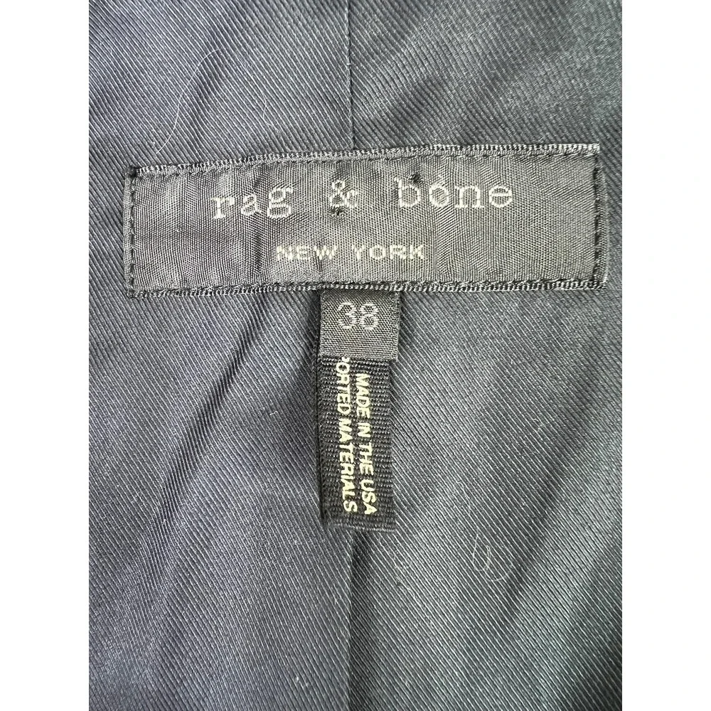 rag & bone Blazer Mens 38 Gray Two Button‎ Sport Coat Double Vent Made USA Lined